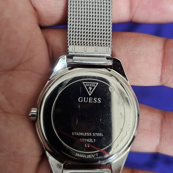 GUESS Silver-Tone Triangle Analog Watch - Picture 2 of 5